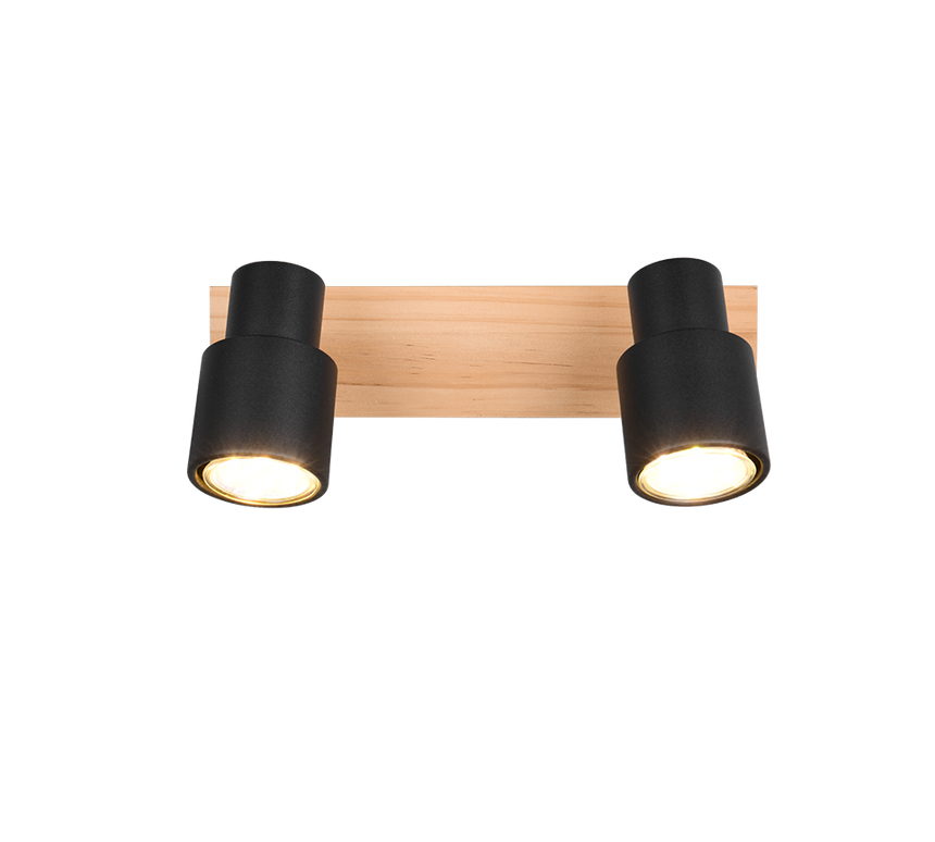 Foco Trio Pierre LED negro mate 3000K 31cm R81982032