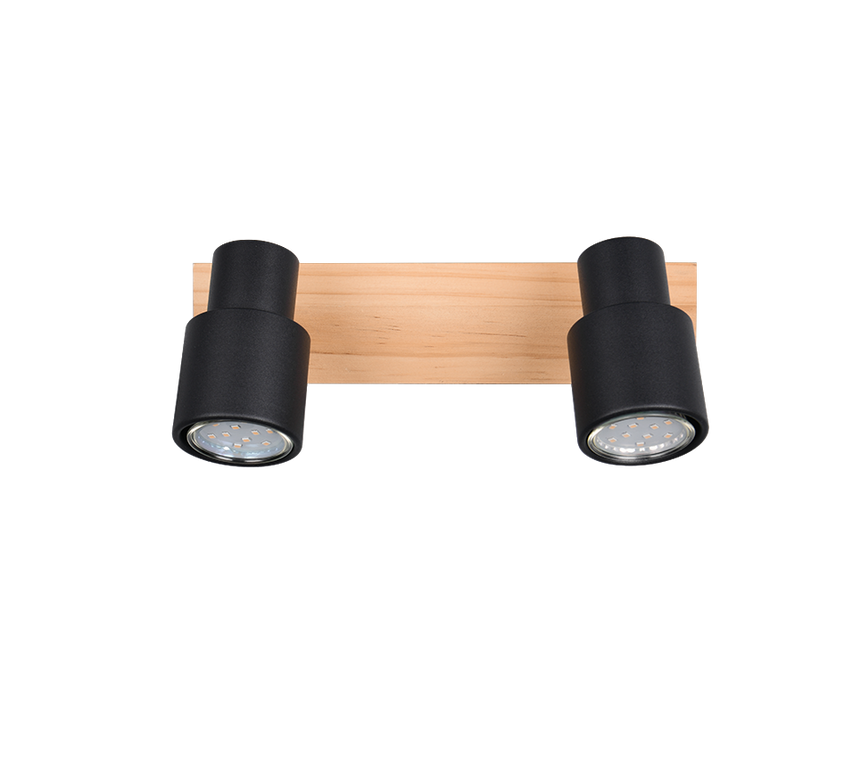 Foco Trio Pierre LED negro mate 3000K 31cm R81982032