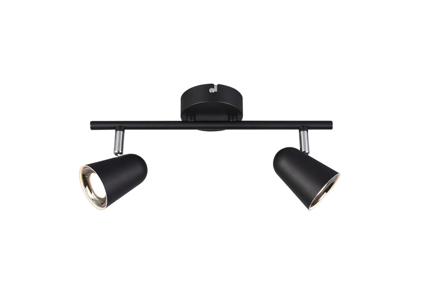 Trio Toulouse Foco LED de plástico estera negra R82122132