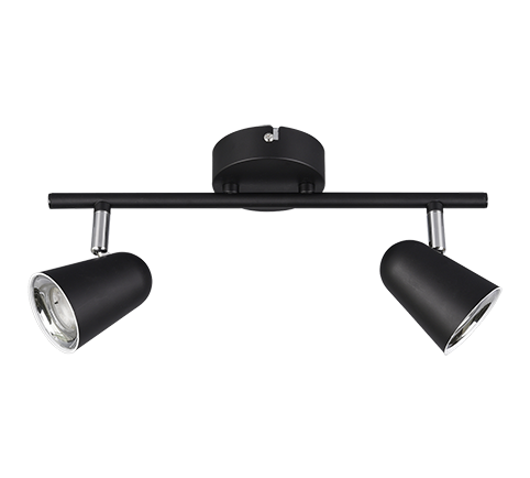 Foco Trio Toulouse LED 2 luces 3000K 34cm negro mate — ref. R82122132 (2)