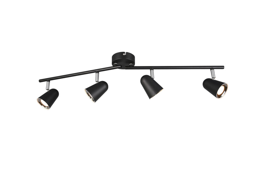 Trio Toulouse Foco LED de plástico estera negra R82124132