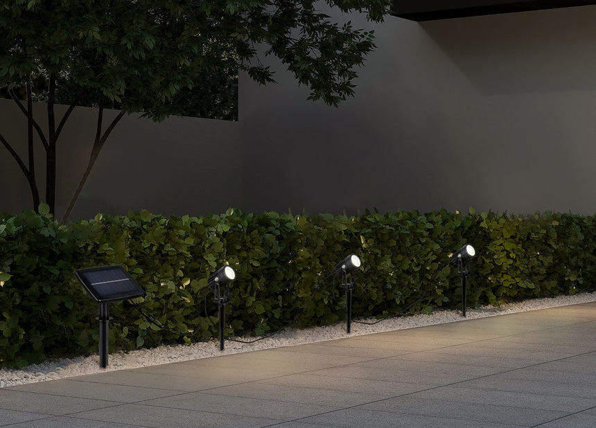 Foco de exterior Trio Obidos LED solar portátil 3 luces negro mate 4000K IP44 R83256332 - vista 6