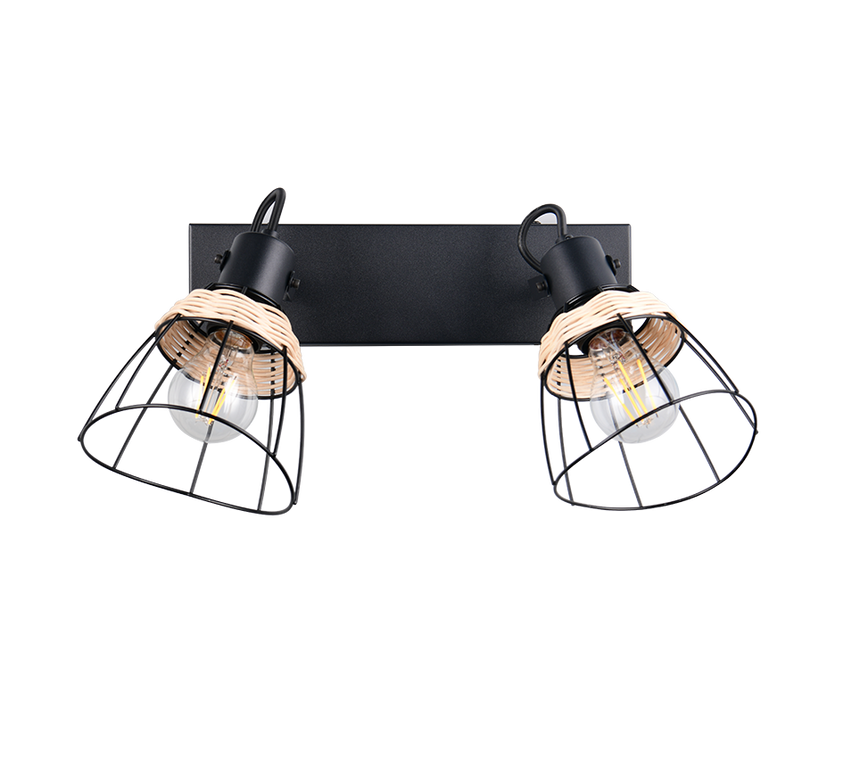 Foco Trio Jerome LED negro mate 2700K 36cm R86232032