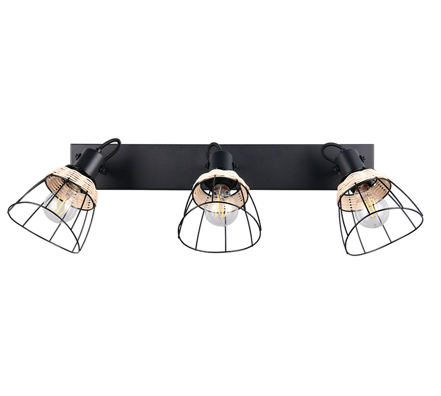Foco Trio Jerome LED negro mate 2700K 62cm R86233032
