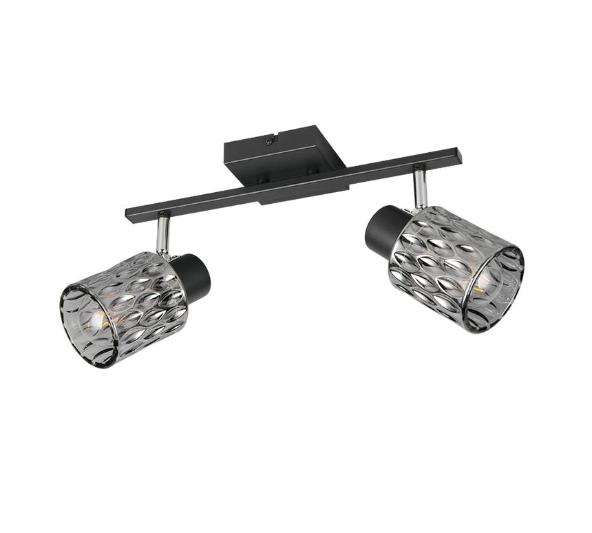 Foco Trio Jack LED negro mate 2700K 37cm R86422032