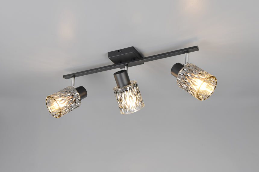 Foco Trio Jack LED negro mate 2700K 55cm R86423032