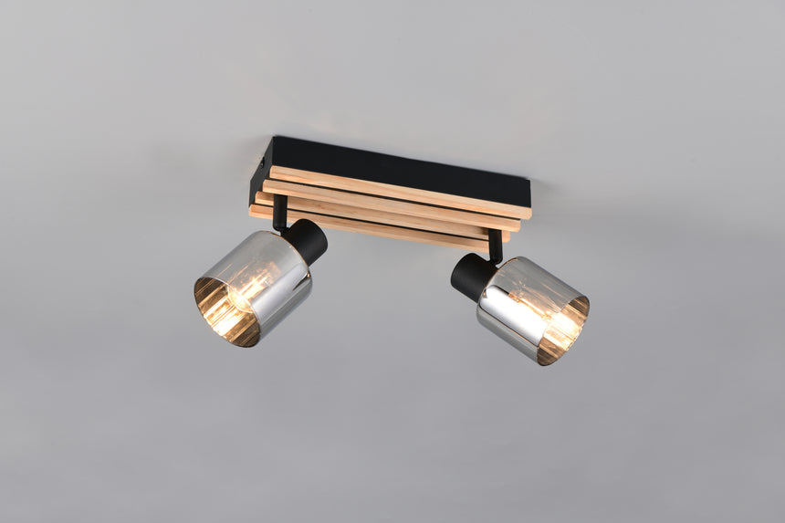 Foco Trio Travia LED negro mate 2700K 38,5cm R86532032