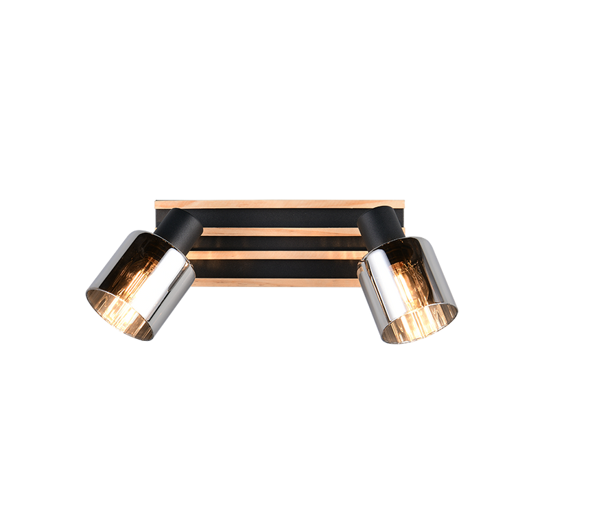 Foco Trio Travia LED negro mate 2700K 38,5cm R86532032