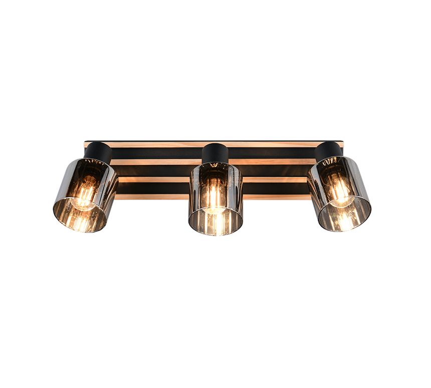 Foco Trio Travia LED negro mate 2700K 52,5cm R86533032