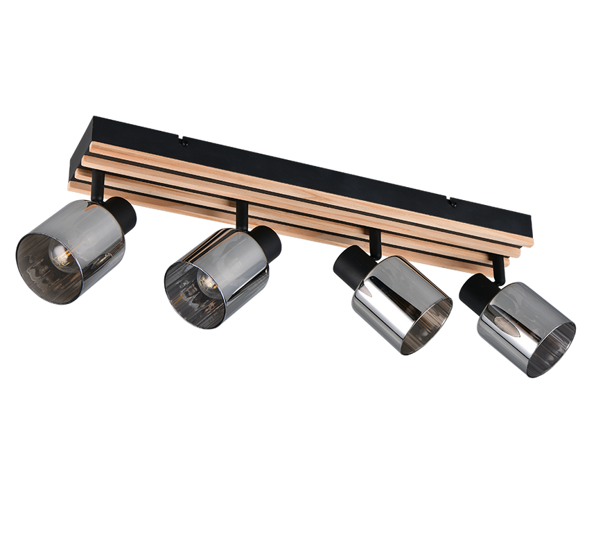 Foco Trio Travia LED negro mate 2700K 64,5cm R86534032
