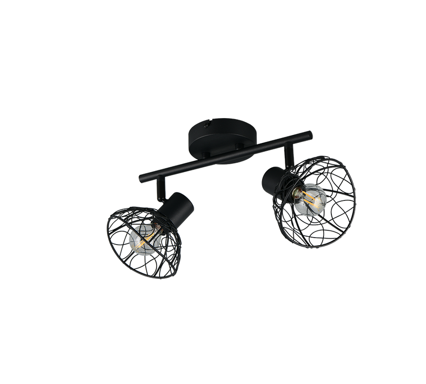 Foco Trio Yako LED negro mate 2700K 39,5cm R86702032