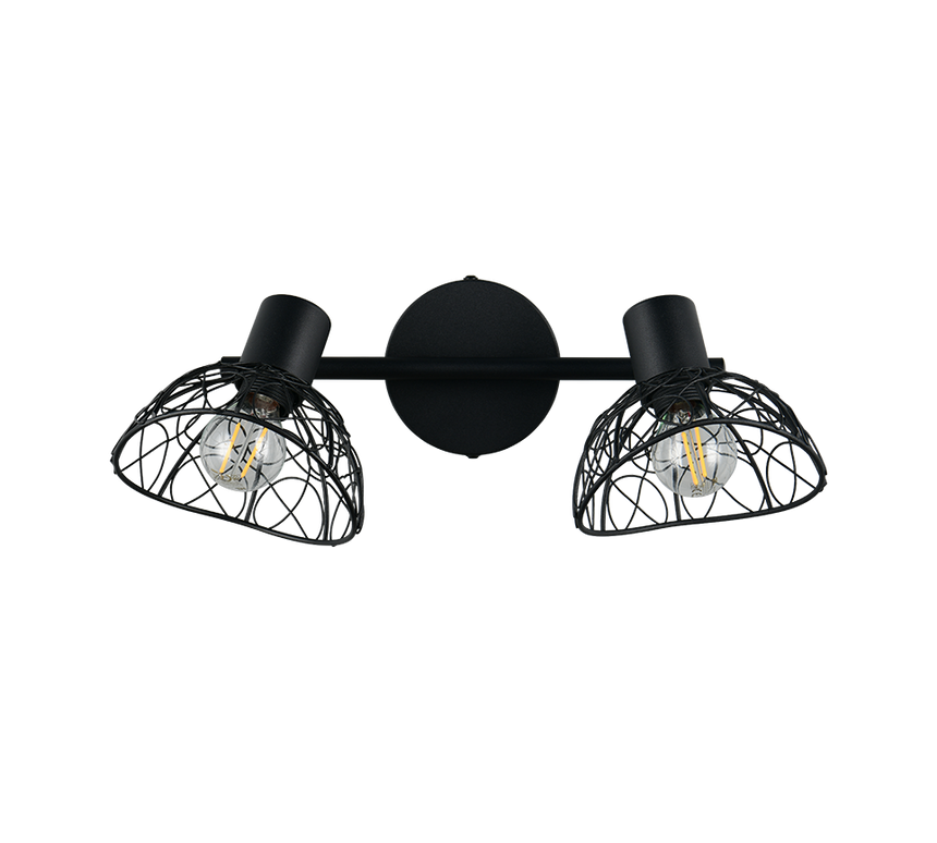 Foco Trio Yako LED negro mate 2700K 39,5cm R86702032