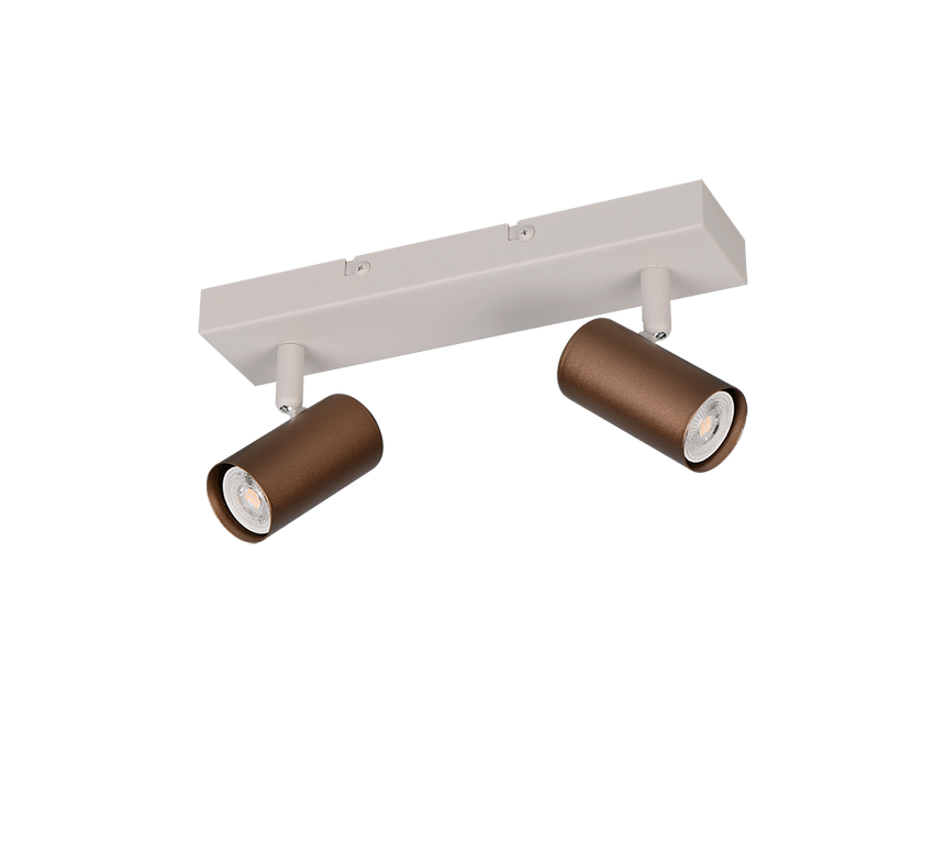 Foco Trio Taryn LED marrón café 2700K 28cm R86852065