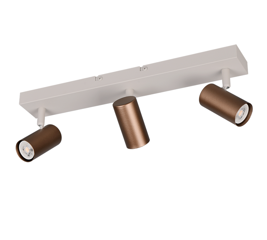 Foco Trio Taryn LED marrón café 2700K 44,5cm R86853065