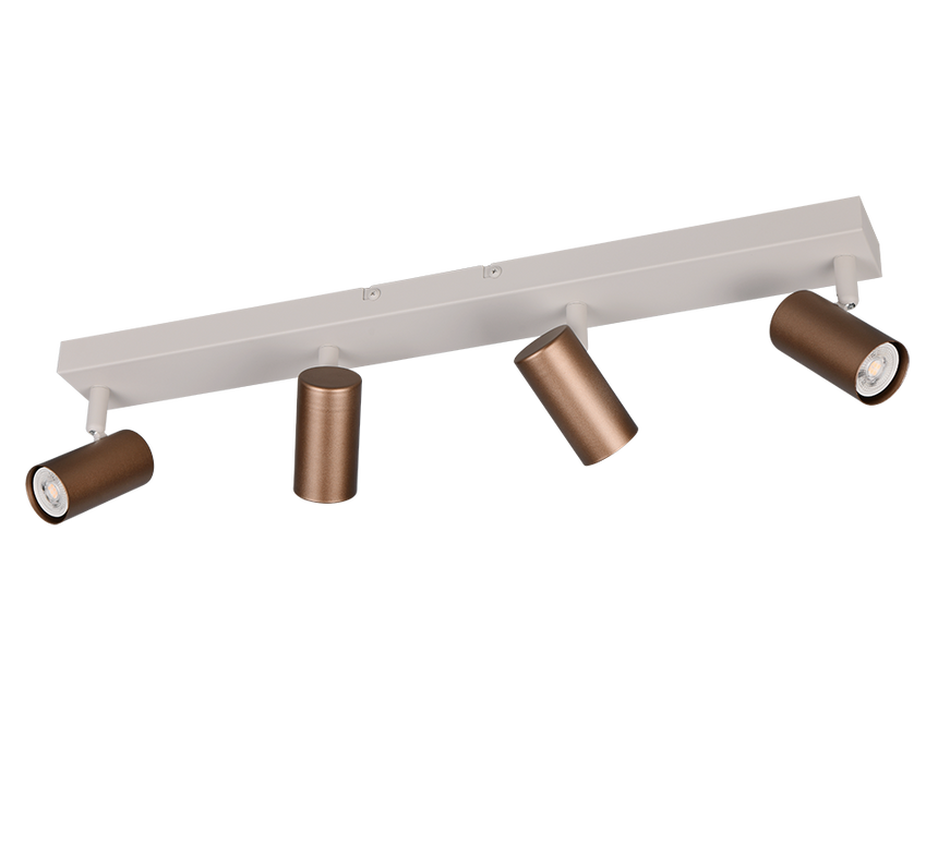 Foco Trio Taryn LED marrón café 2700K 62cm R86854065