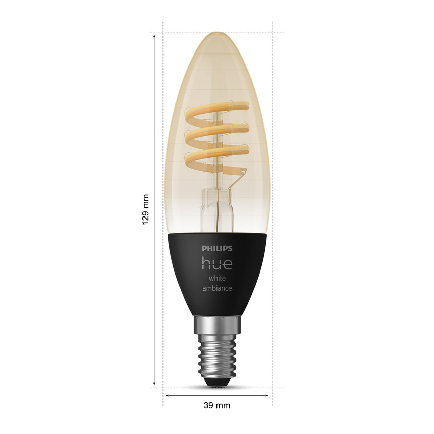 Philips Hue Bombilla vela ámbar White Ambiance E14 5W 871951441180700 350lm - imagen 7