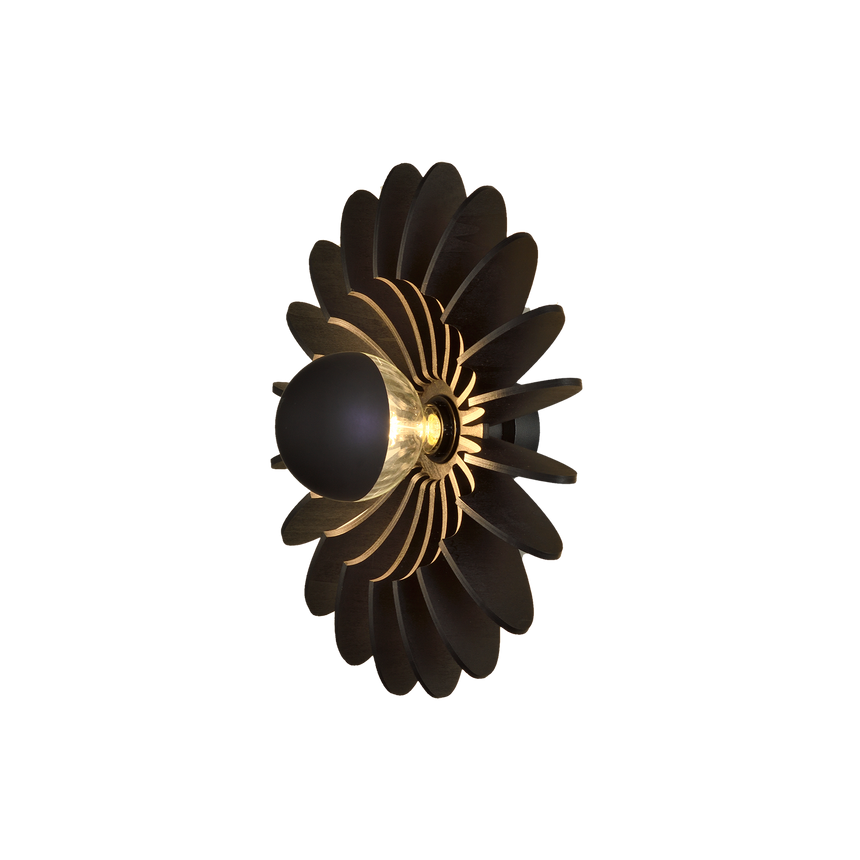 ACB Rosa del desierto Aplique LED Negro E27 15W A3912245N