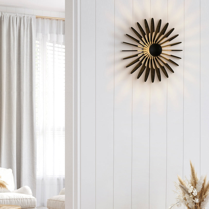 ACB Rosa del desierto Aplique LED Negro E27 15W A3912260N