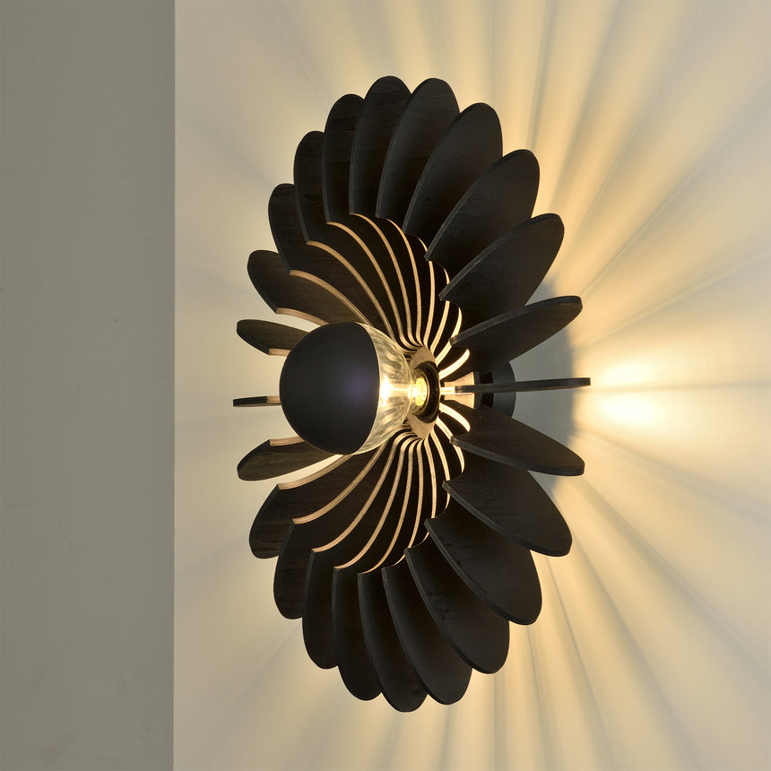 ACB Rosa del desierto Aplique LED Negro E27 15W A3912260N