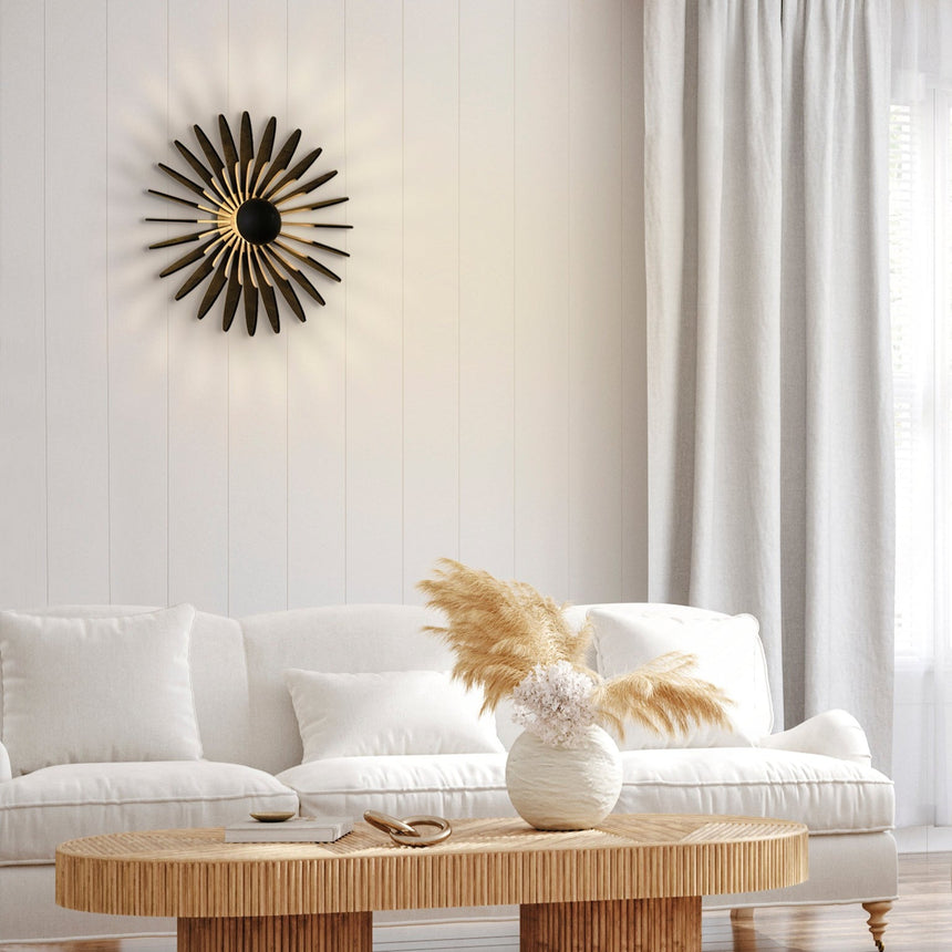 ACB Rosa del desierto Aplique LED Negro E27 15W A3912245N