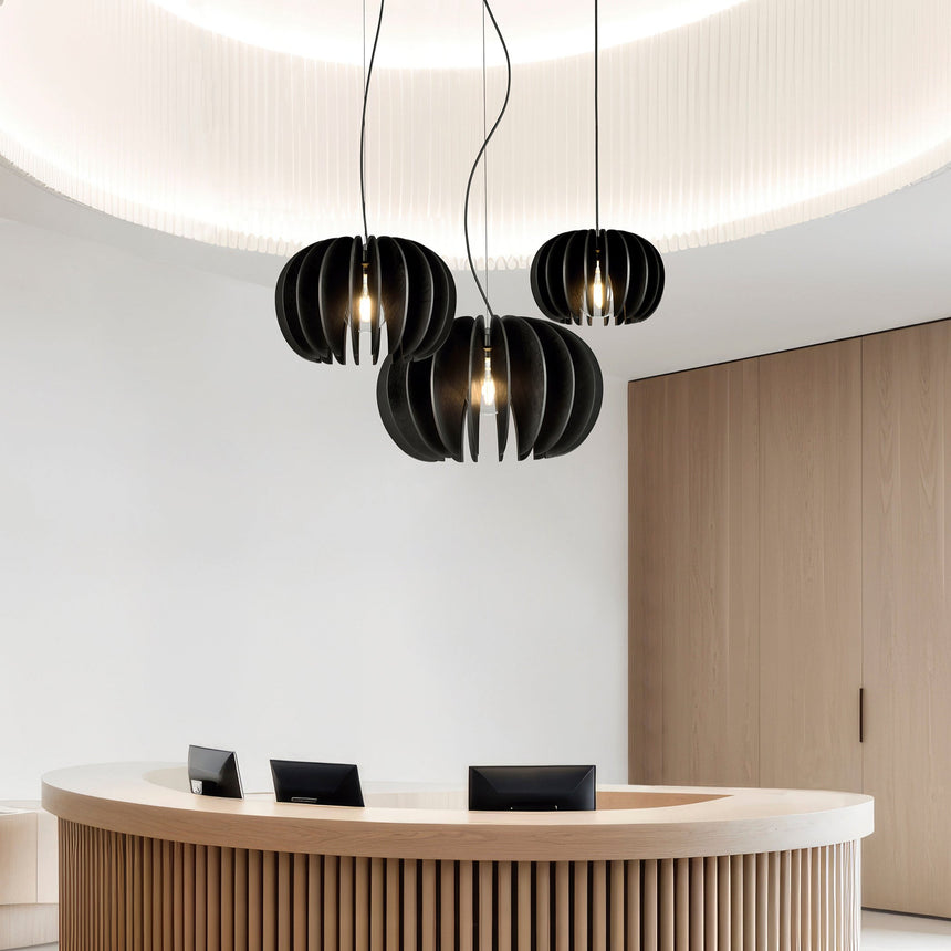 ACB Rosa del desierto Lámpara de techo colgante Negro E27 15W C3912135N