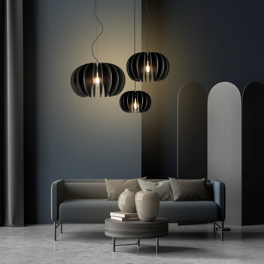 ACB Rosa del desierto Lámpara de techo colgante Negro E27 15W C3912145N