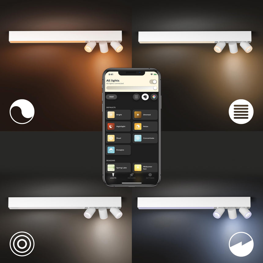 Philips Hue White and Color Ambiance Foco Centris blanco RGBW 36W 5060931P7 350lm - imagen 6