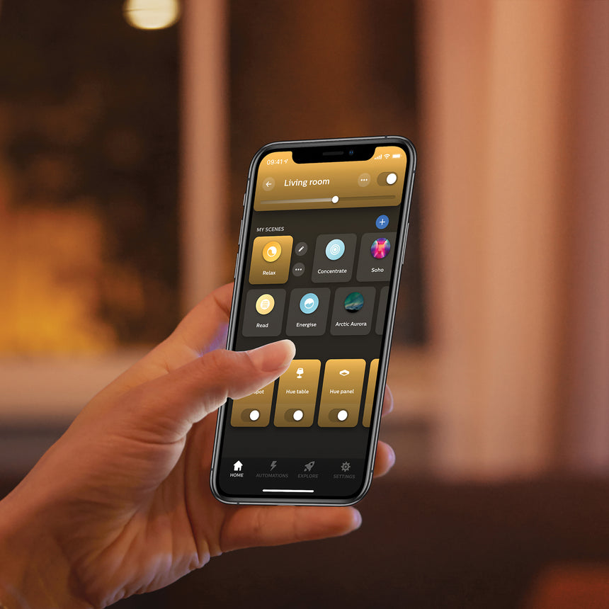 Philips Hue Foco Buckram negro White Ambiance 5W 6500K 871951433920000 350lm