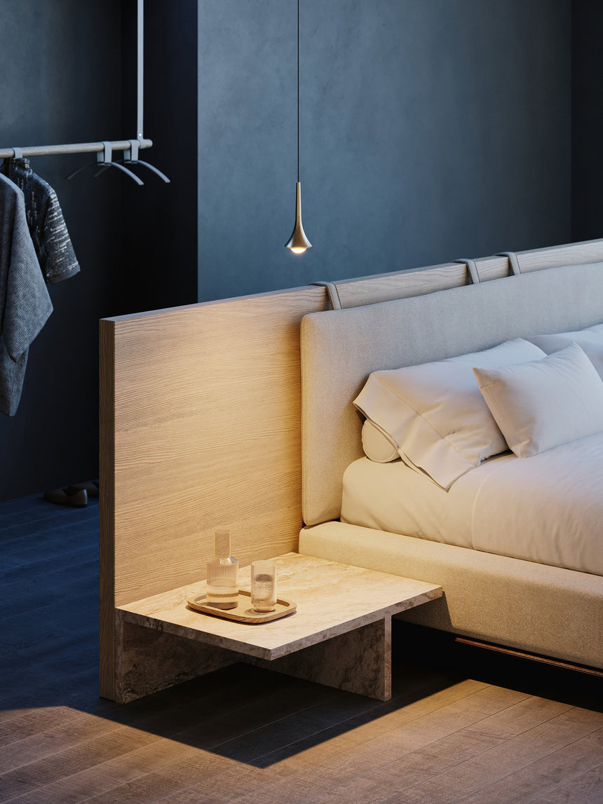Lodes Lámpara colgante Rain champán cromo cepillado LED 2700K 15613-4727