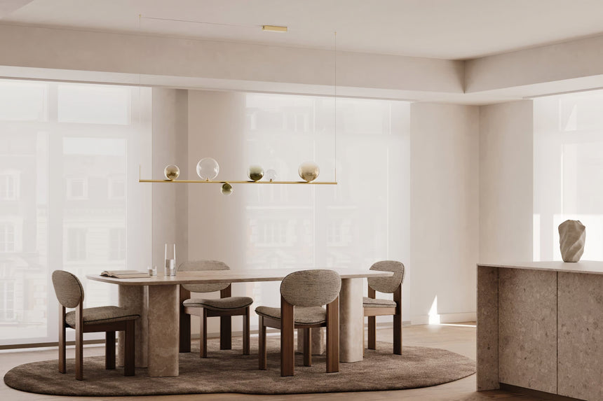 Lodes Lámpara colgante Random Stick cromo negro LED 3000K 23425M-2230