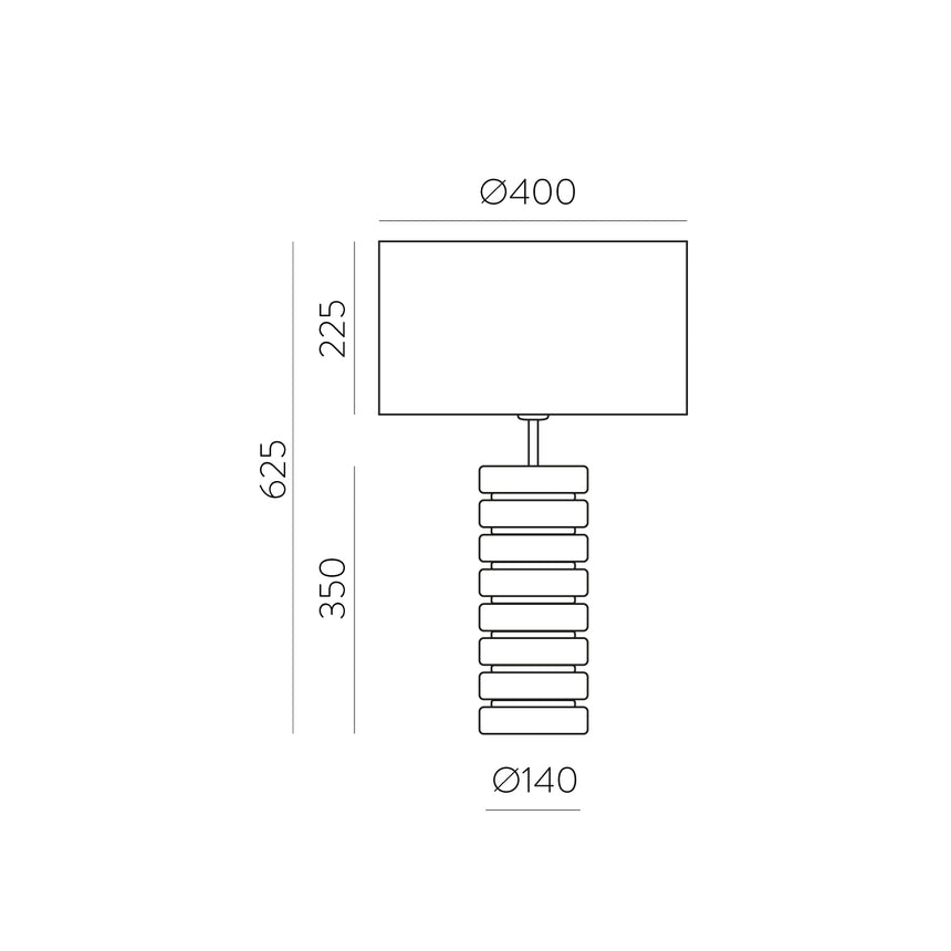 ACB Sharm Sobremesa negro mate E27 interruptor de cable S8206080N