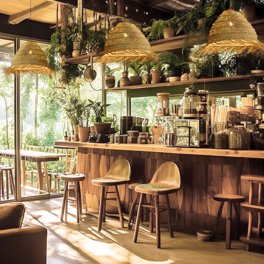 ACB Samira Lámpara colgante rafia natural E27 15W C393250NA