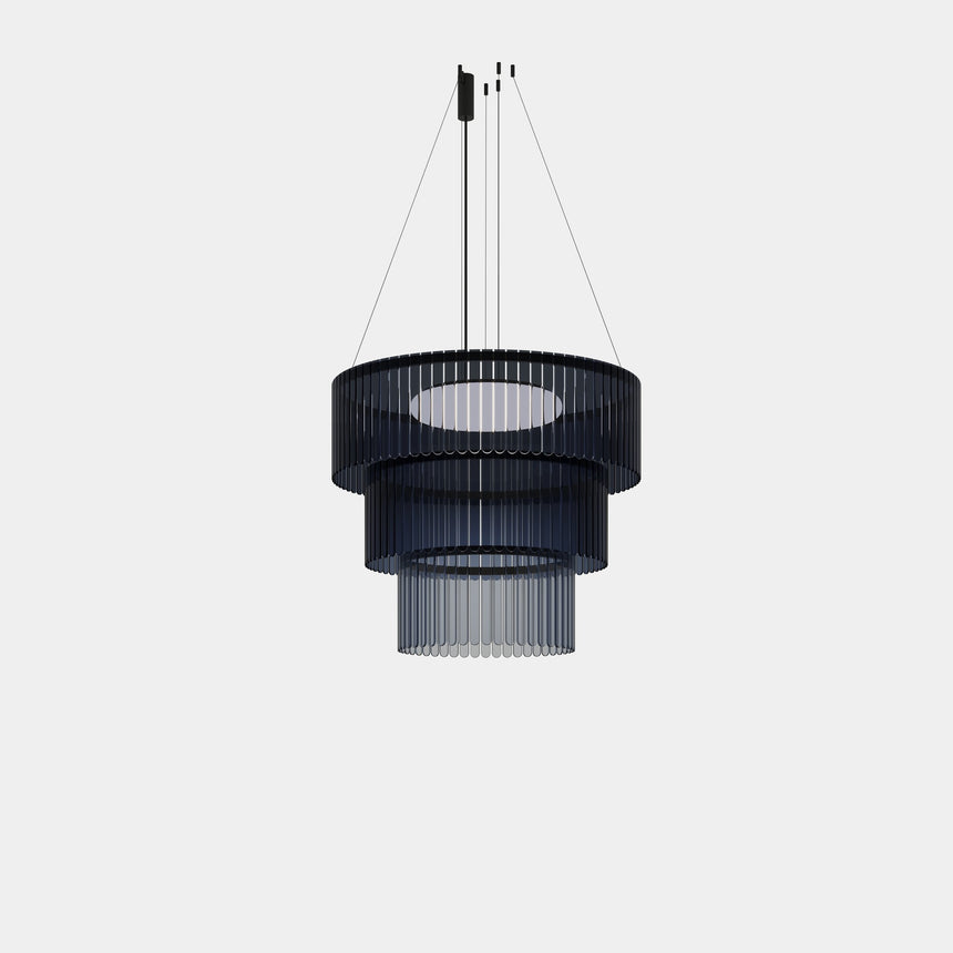 Lámpara de techo colgante LedsC4 Scarlett Circular Pendant Chandelier SCPC-CBA-LALALB-OSV