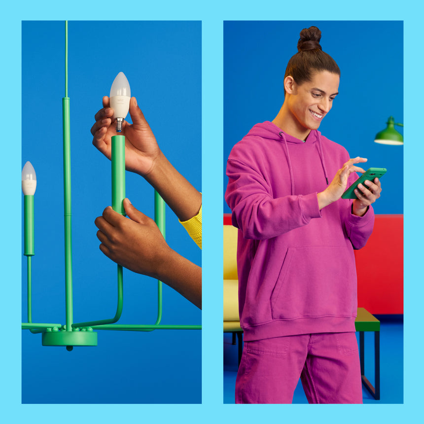 Bombilla LED Vela Philips Instelbaar wit regulable C37 40W E14 470lm 787073