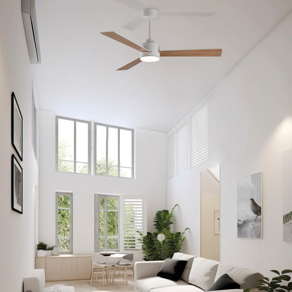 ACB Shamal White LED Ceiling Fan + DC Motor, Remote Control, Stepless Dimmer 3000-4000-6500 V2522030B