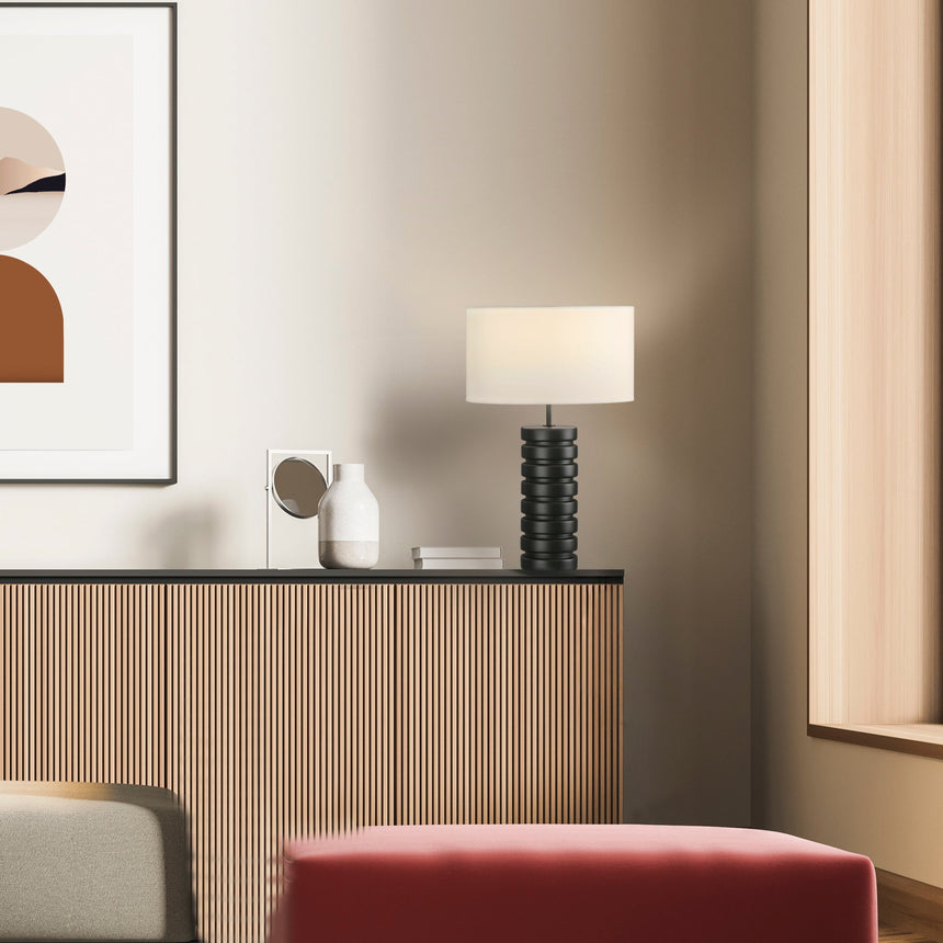 ACB Sharm Sobremesa negro mate E27 interruptor de cable S8206080N