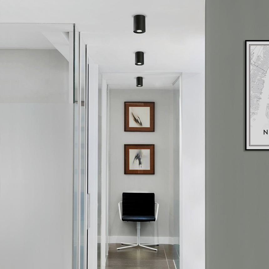 ACB Sima Plafón orientable Negro Texturado GU10 8W P376310N