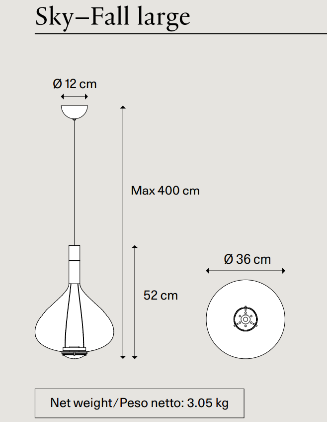 Lodes Sky-Fall Bronze Pendant Lamp 14821 4627