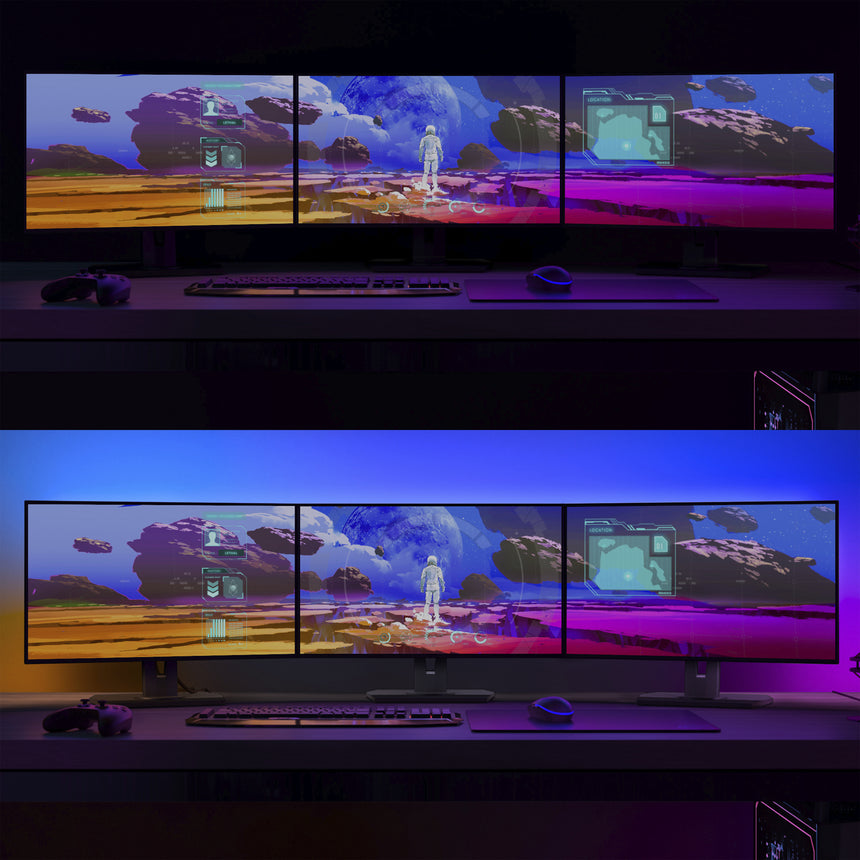 Philips Hue White and Color Ambiance Tira LED Play Gradient transparente RGBW 24W
