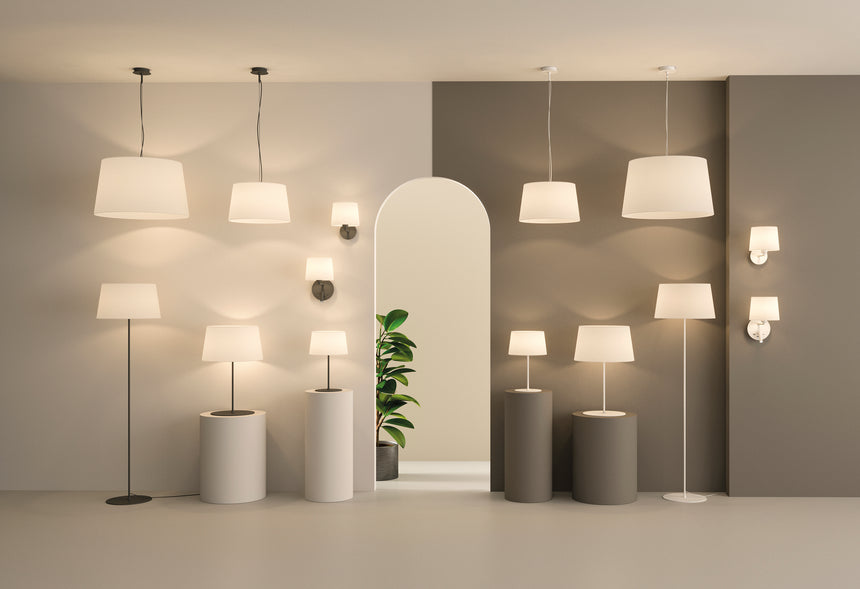 ACB Stilo Floor Lamp 8202 White, White Kit Text., LED E27 15W, I H8202080B