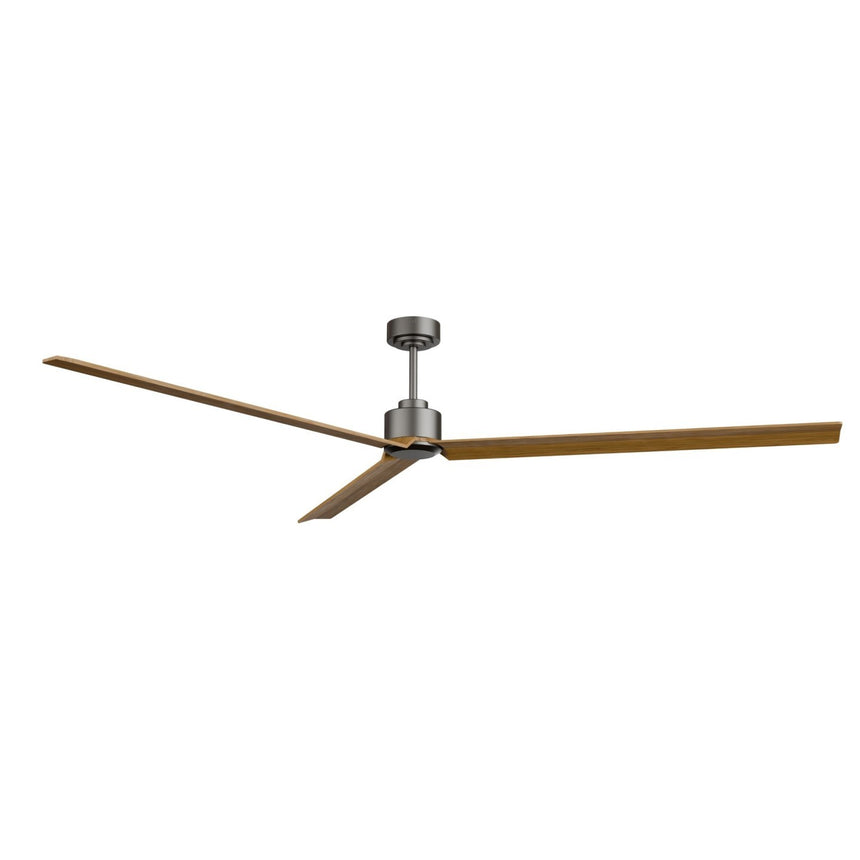 Ventilador de techo Sulion Anne 220cm gris grafito y madera media motor DC con mando