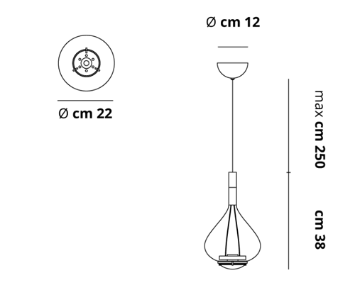 Lodes Sky-Fall Bronze Pendant Lamp 14822 4627