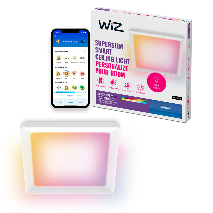 WiZ White and Color Ambiance Plafón RGBW 17W 1600lm 0169077966 | Philips