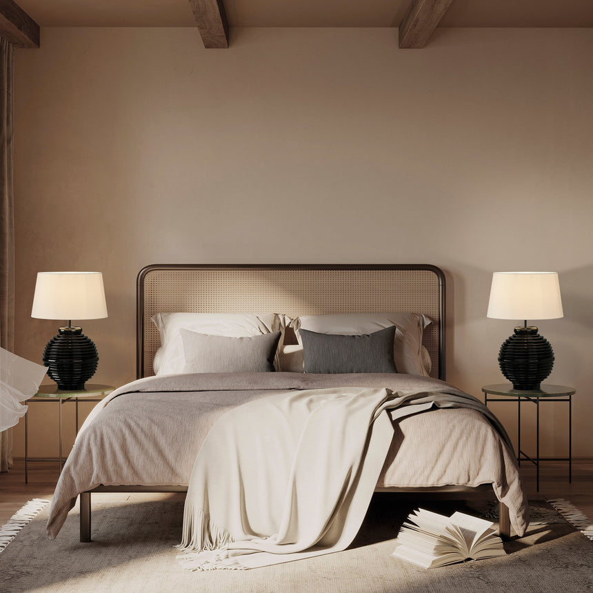 ACB Tarifa Sobremesa Negro Brillo E27 15W interruptor cable S8215080N