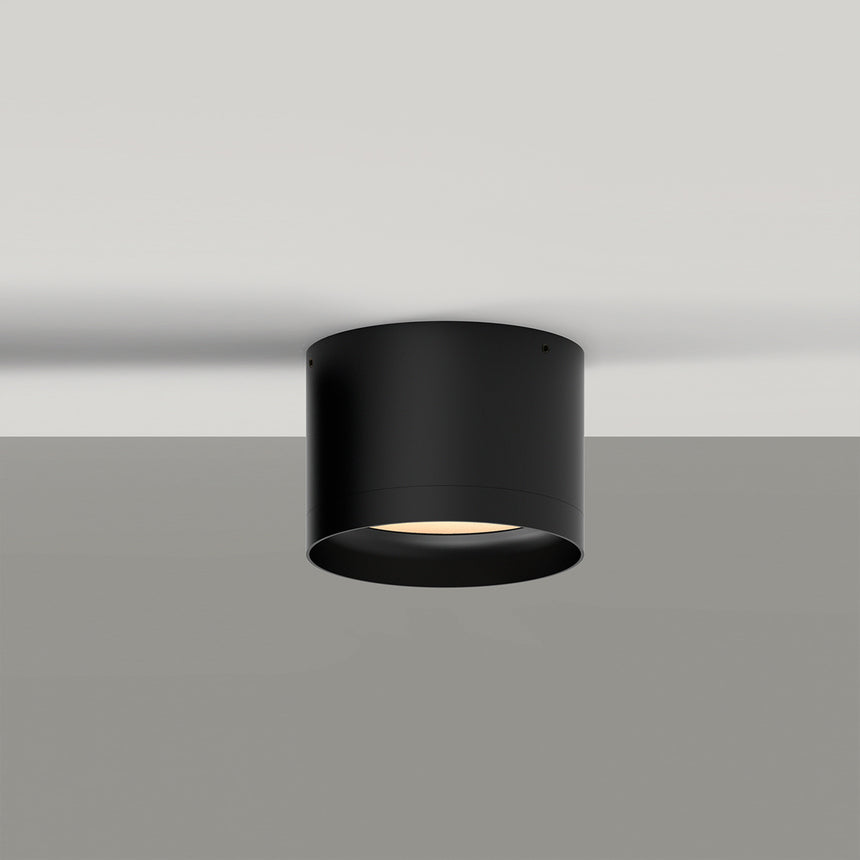 ACB Tech Ceiling Light 3987/10 Textured Black, 9W 3000K 1280lm LED, CRI90 IP44, Integrated LED, Microprismatic Diffuser P3987000N