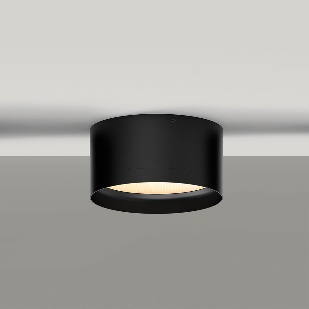 ACB Tech Ceiling Light 3987/15 Textured Black, 18W 3000K 2200lm LED, CRI90 IP44, Integrated LED, Microprismatic Diffuser P3987100N
