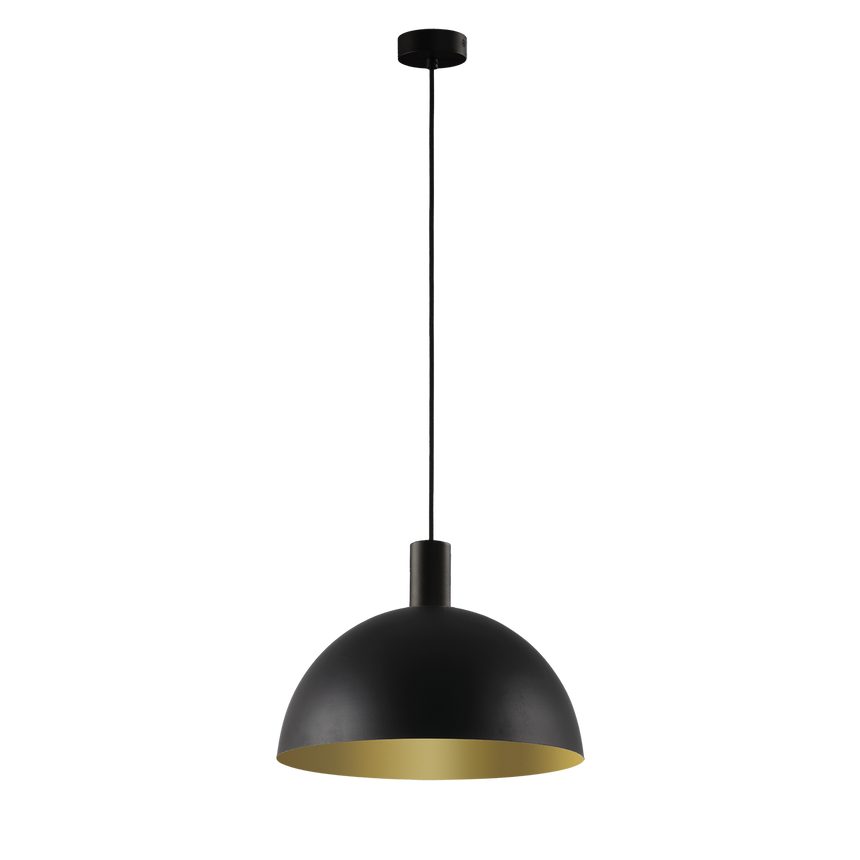 ACB Tiga Lámpara de techo colgante Negro Texturado/Oro Técnico E27 15W C3707080NO