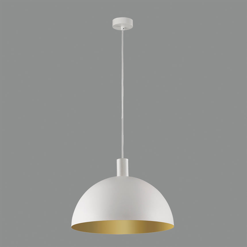 ACB Tiga Lámpara de techo colgante LED blanco texturado oro técnico E27 15W C3707180BOT