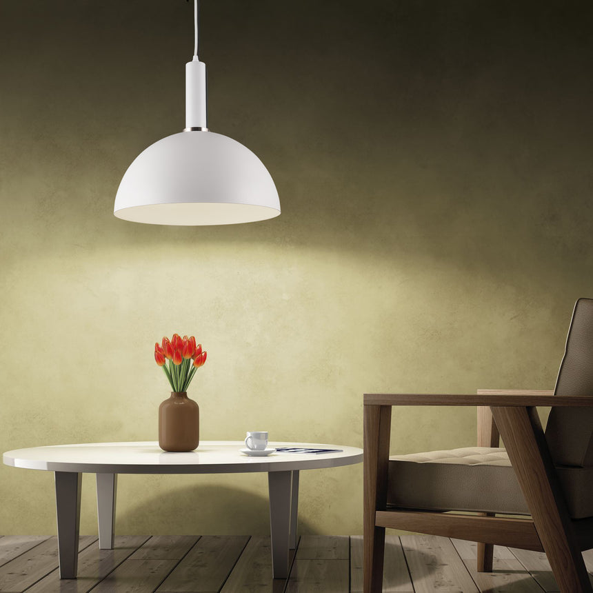 ACB Tiga Lámpara de techo colgante LED E27 blanco texturado C3707080B