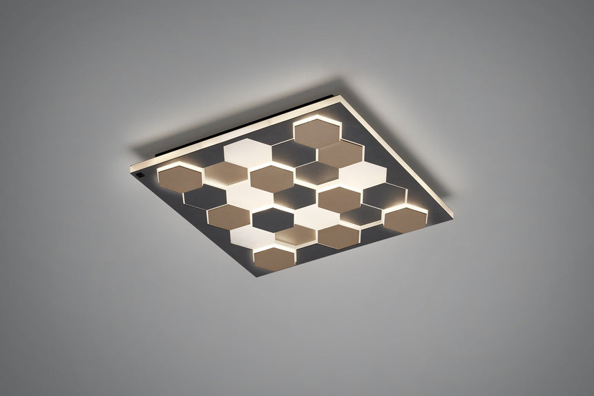 Aplique de pared Trio Cifavo 2000-4000K regulable 55x55cm 40W negro mate — ref. 245410132 (4)